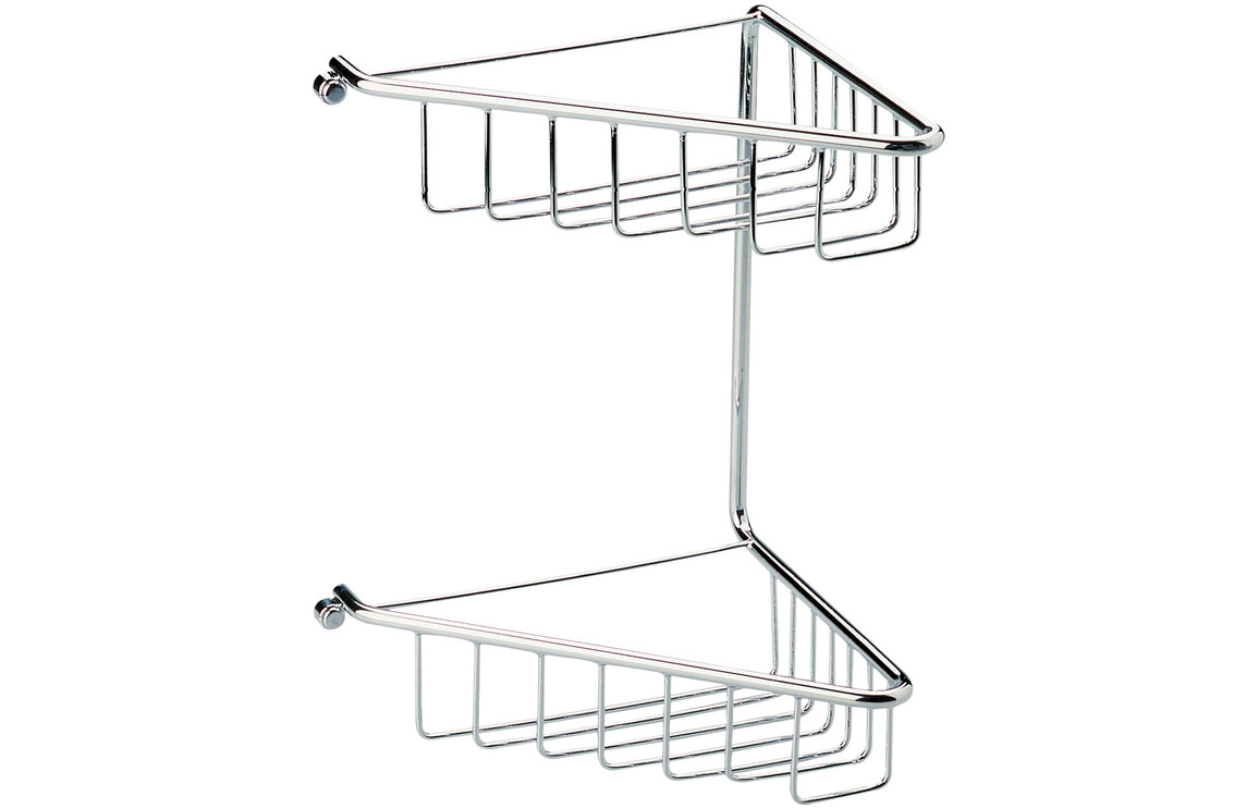 Pearl 2-Tier Corner Shower Caddy - Chrome