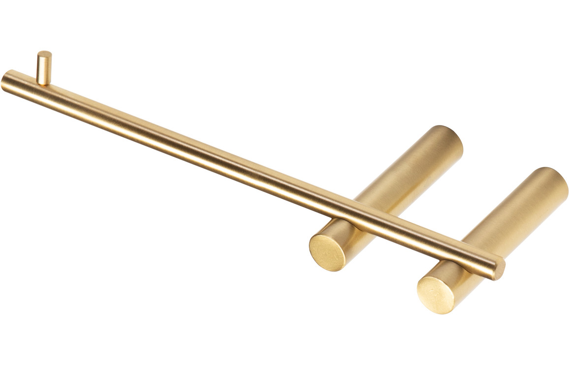 Garnet Toilet Roll Holder - Brushed Brass