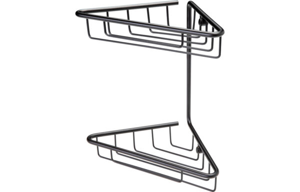 Pearl 2-Tier Corner Shower Caddy - Black