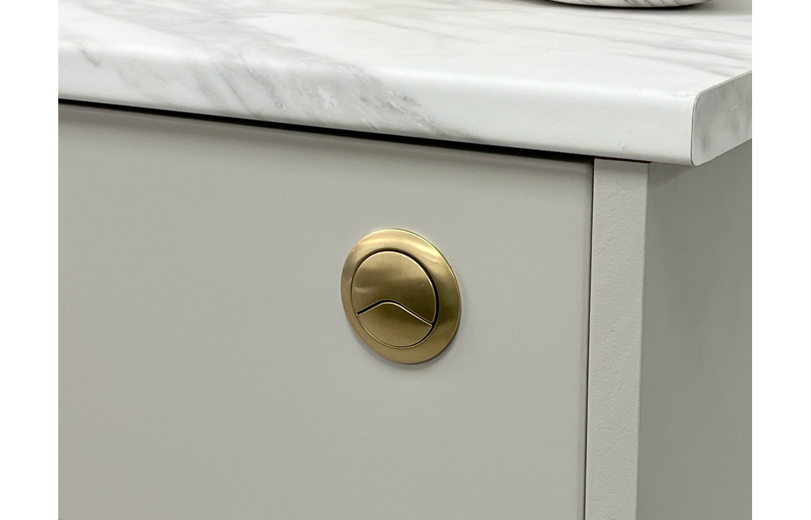 Dual Push Button Cover (Cable) - Brushed Brass - Image 3