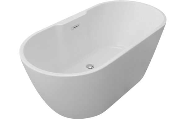 Walker Freestanding 1655x745x580mm 0TH Bath - Gloss White