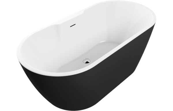 Walker Freestanding 1655x745x580mm 0TH Bath - Matt Black