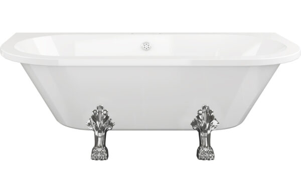 Katrine Freestanding Back To Wall 1700x800x600mm 2TH Bath w/Feet - White