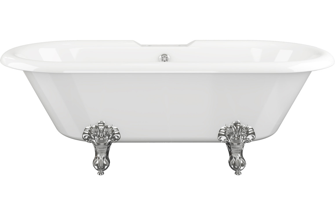 Catriona Freestanding 1690x740x620mm 2TH Bath w/Feet - White