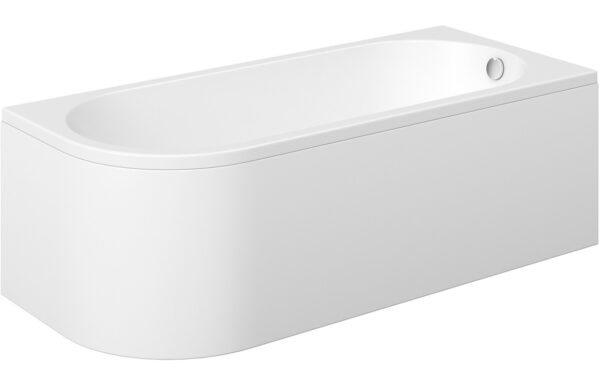 Dumbrock J Shape 1500x725x600mm 0TH Bath w/Legs (RH)