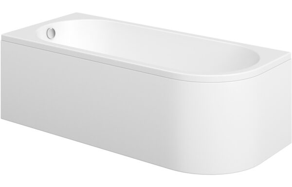 Dumbrock J Shape 1500x725x600mm 0TH Bath w/Legs (LH)