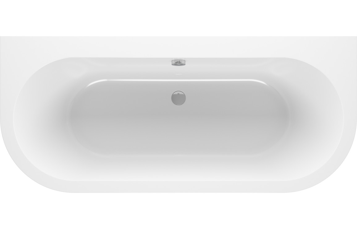 Curra Back To Wall SUPERCAST 1700x750x600mm 0TH Bath w/Legs