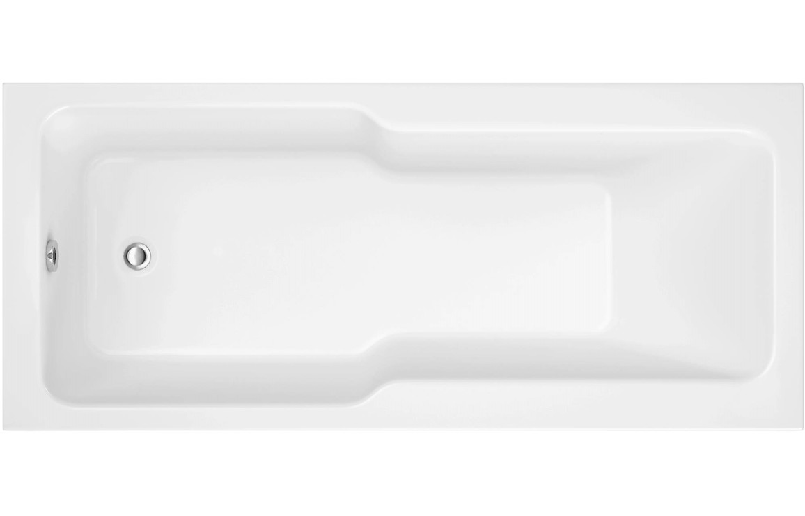 Clar Straight 1700x750x550mm 0TH "C" Shower Bath w/Legs