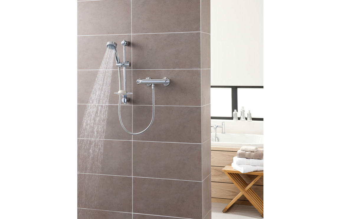 Triton Dene Cool-Touch Thermostatic Bar Mixer Shower - Chrome - Image 3