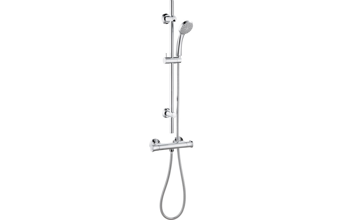Draco Thermostatic Bar Mixer Shower - Chrome