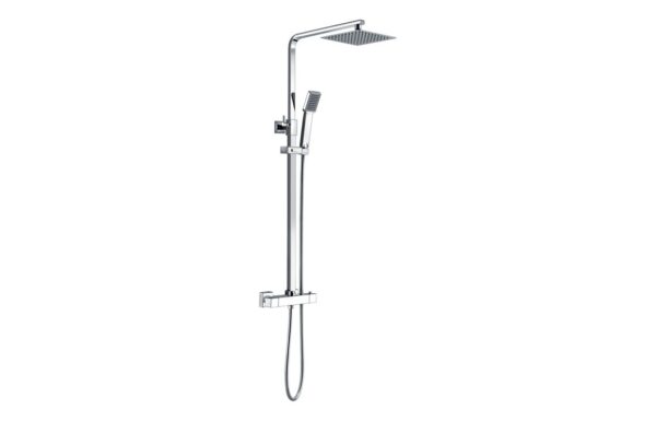 Sagittarius Square Thermostatic Bar Mixer w/Riser Kit - Chrome