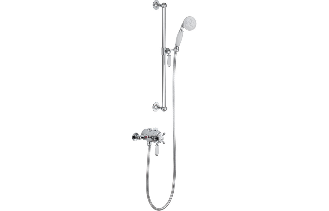 Atlas Concentric Single Outlet Shower Valve & Riser Kit Pack 1 - Chrome
