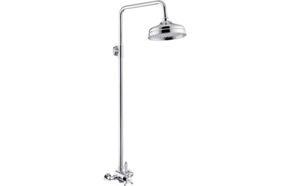 Atlas Concentric Single Outlet Shower Valve & Overhead Kit Pack 2 - Chrome