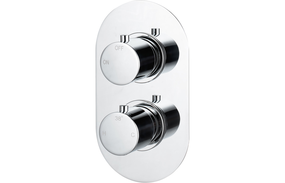 Aquila Round Shower Valve & Kit Pack 2 - Chrome - Image 2