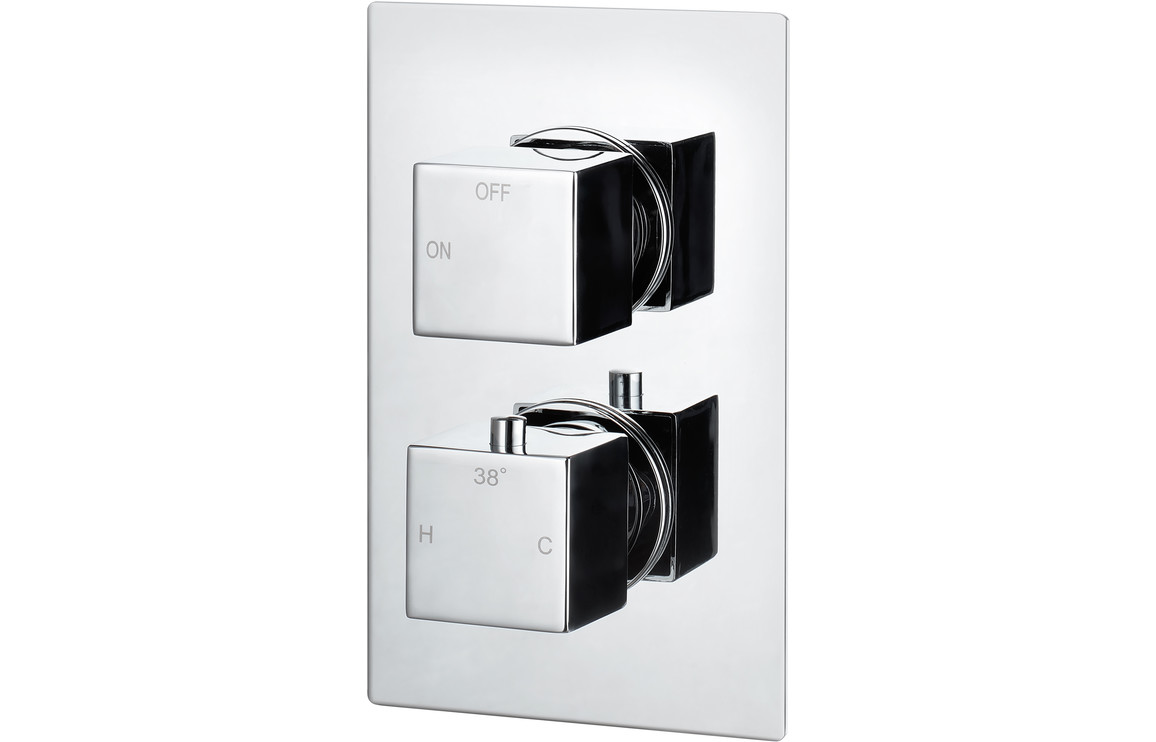 Sagittarius Square Shower Valve & Kit Pack 1 - Chrome - Image 2