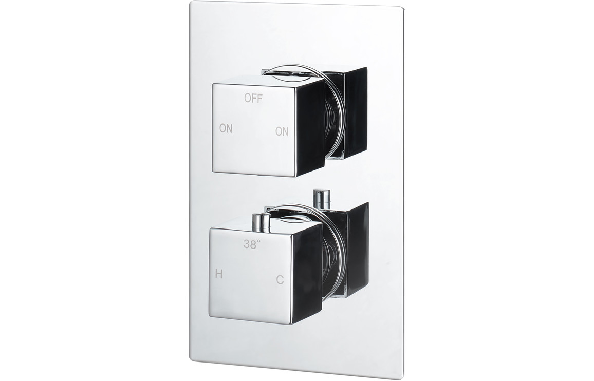 Sagittarius Square Shower Valve & Kit Pack 4 - Chrome - Image 2