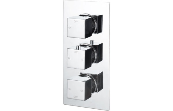 Sagittarius Thermostatic Three Outlet Triple Shower Valve - Chrome