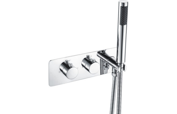 Venus Thermostatic Two Outlet Shower Valve w/Handset - Chrome