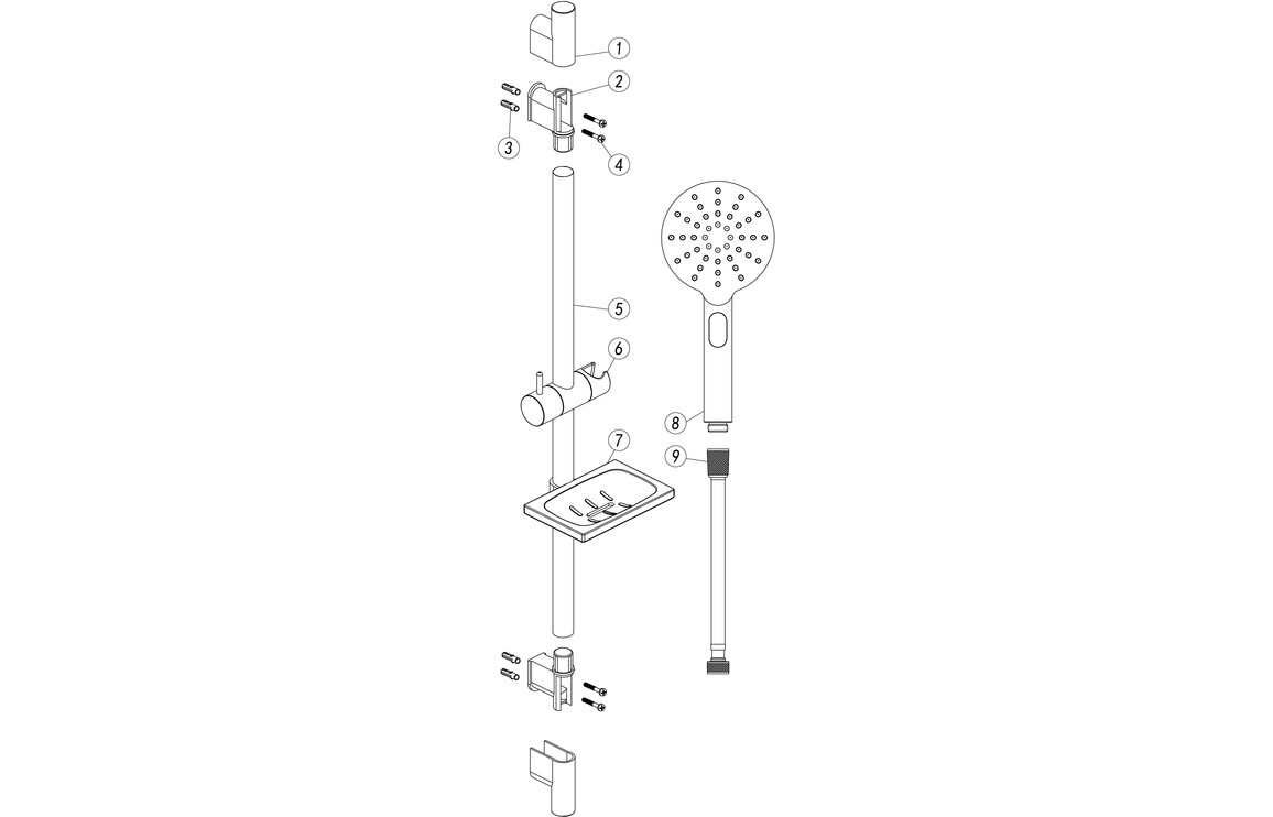 Aquila Round Push Button Shower Kit - Image 2