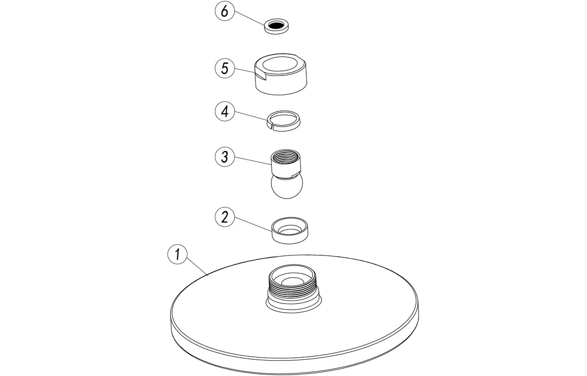 Aquila 200mm Round Showerhead - Chrome - Image 2