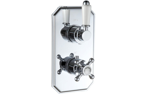 Atlas Traditional Lever Thermostatic Single Outlet Shower Valve - Chrome