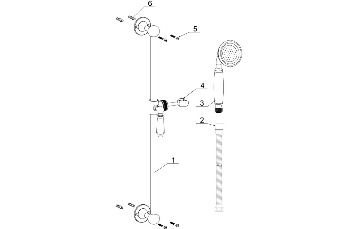 Atlas Traditional Slider Rail Kit - Brushed Brass - Image 2