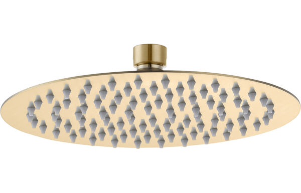 Aquila 250mm Round Ultraslim Showerhead - Brushed Brass