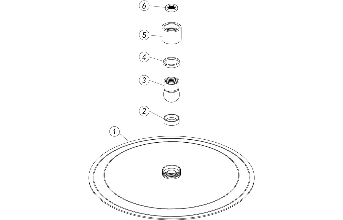 Aquila 250mm Round Ultraslim Showerhead - Brushed Bronze - Image 2
