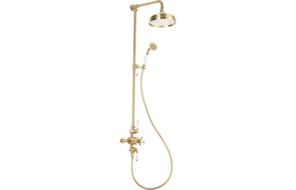 Atlas Thermostatic Shower Kit - Brushed Brass