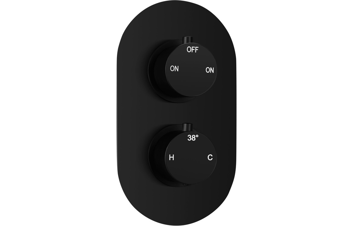 Aquila Round Shower Valve & Kit Pack 4 - Matt Black - Image 2
