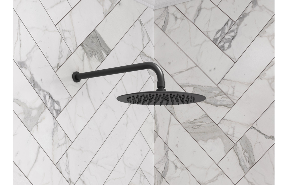 Aquila 200mm Round Ultraslim Showerhead - Matt Black - Image 4