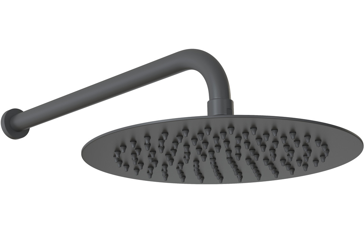 Aquila 250mm Round Ultraslim Showerhead - Matt Black - Image 3