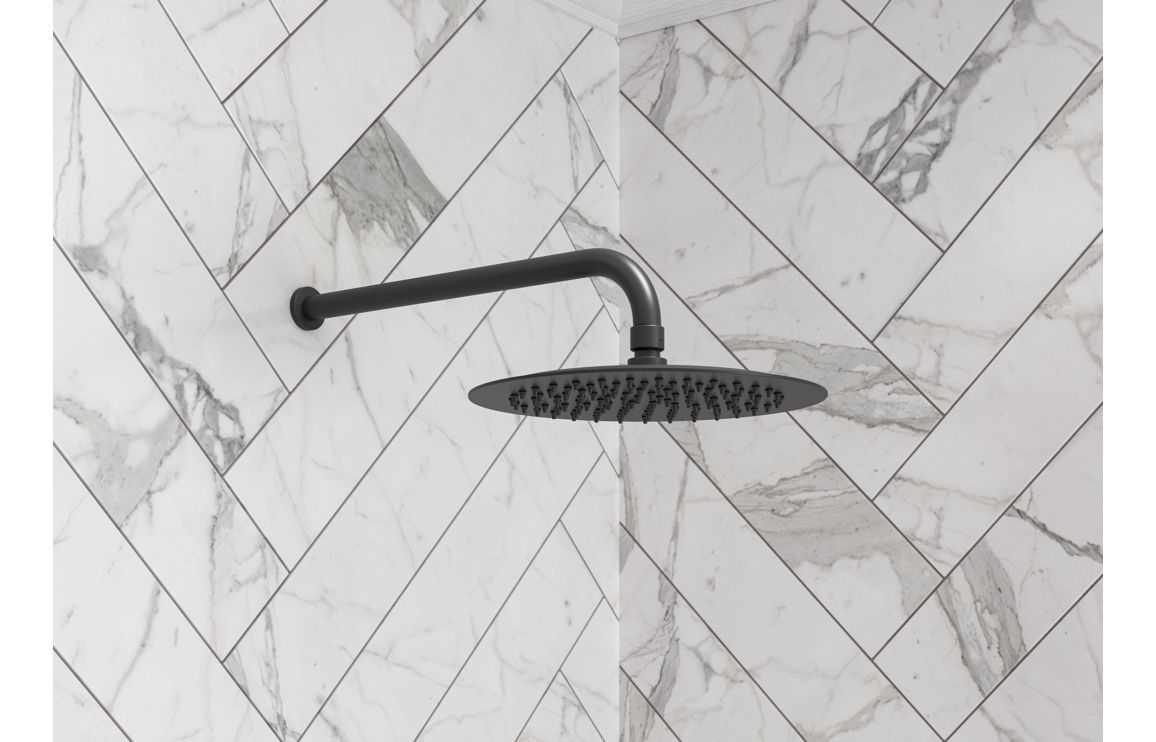 Aquila 320mm Round Shower Arm - Matt Black - Image 3