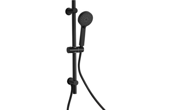 Aquila Round Riser Rail Kit w/Elbow & 3 Mode Handset - Matt Black