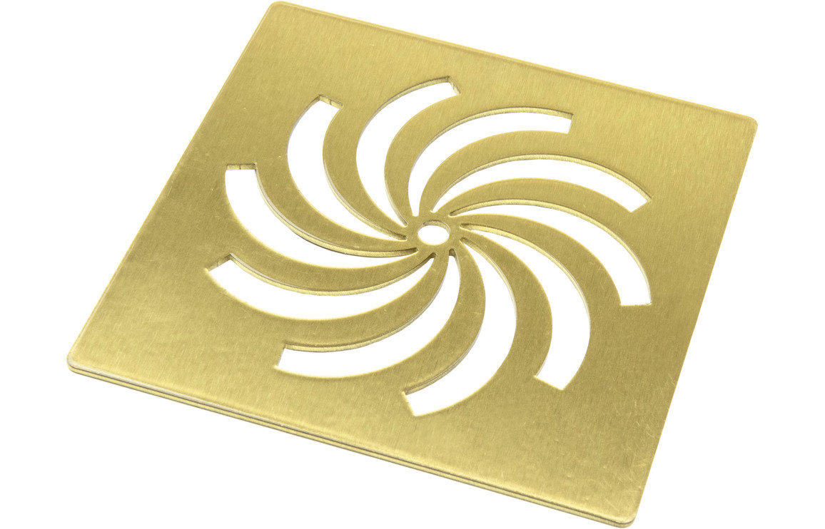 Ultra-Slim Tray Waste Cover - Brushed Brass