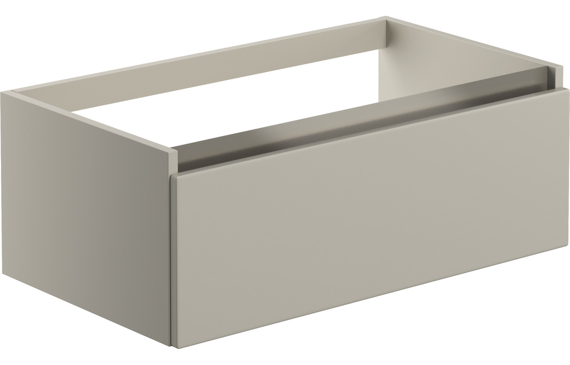 Florida 800mm 1 Drawer Wall Hung Basin Unit (No Top) - Matt Latte
