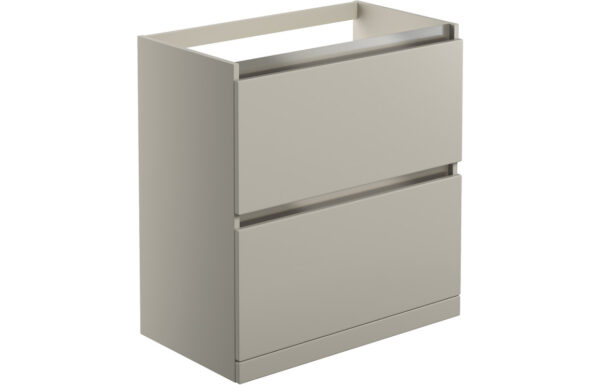 Florida 800mm 2 Drawer Floor Standing Basin Unit (No Top) - Matt Latte