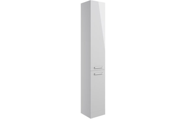 Vermont 350mm Floor Standing 2 Door Tall Unit - Grey Gloss