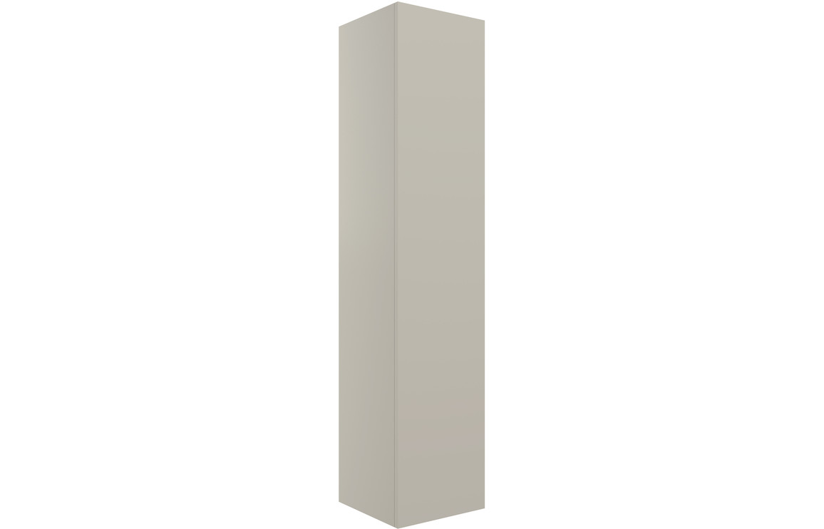Oregon 350mm Wall Hung 1 Door Tall Unit - Matt Latte