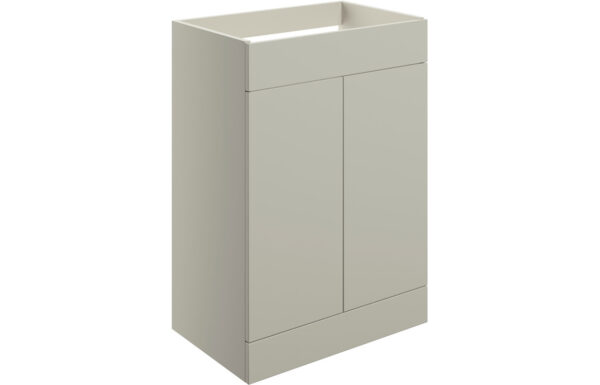 Oregon 590mm Floor Standing 2 Door Basin Unit (No Top) - Matt Latte