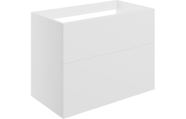Oregon 790mm Wall Hung 2 Drawer Basin Unit (No Top) - Matt White