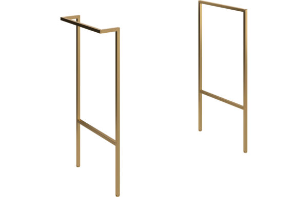Oregon Optional Frame with Integrated Towel Rail - Brushed Brass