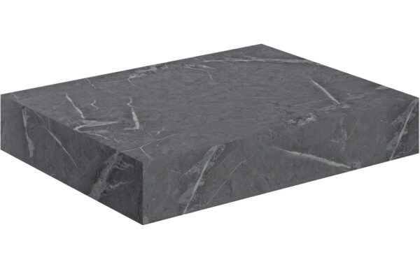 Georgia 600mm Wall Hung Basin Shelf - Grey Marble