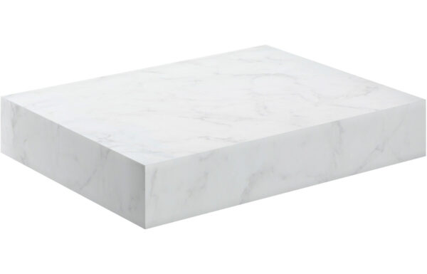 Georgia 600mm Wall Hung Basin Shelf - White Marble