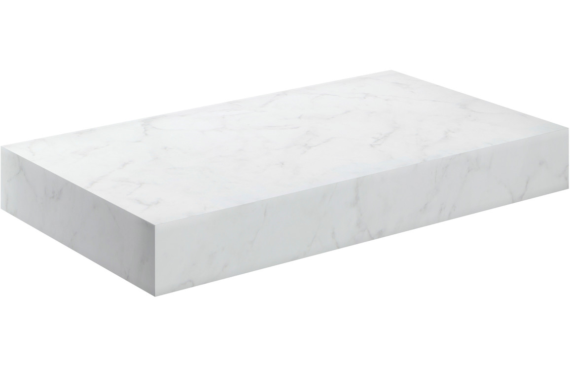 Georgia 800mm Wall Hung Basin Shelf - White Marble