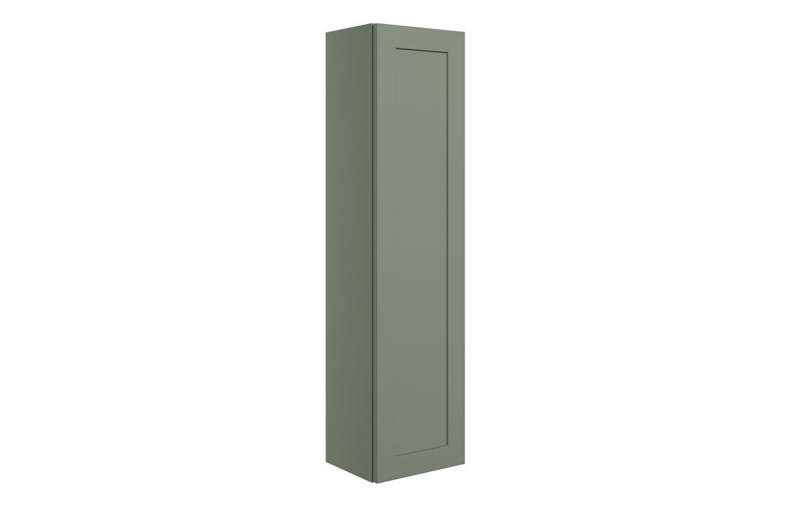 Maine 300mm Wall Hung 1 Door Tall Unit - Matt Reed Green