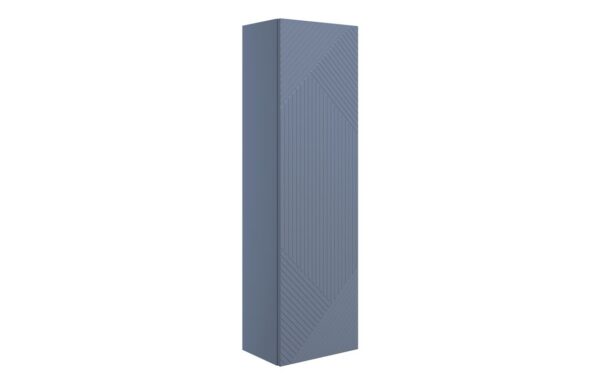 Michigan 350mm Wall Hung 1 Door Tall Unit - Matt Smoke Blue