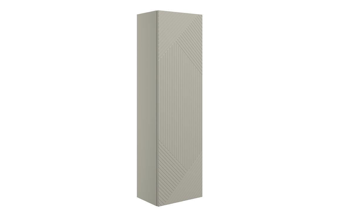 Michigan 350mm Wall Hung 1 Door Tall Unit - Matt Oat