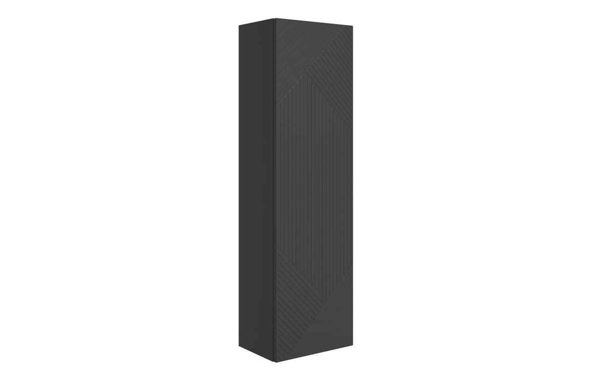 Michigan 350mm Wall Hung 1 Door Tall Unit - Matt Graphite Grey