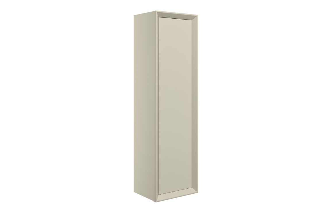 Utah 345mm Wall Hung 1 Door Tall Unit - Matt Cotton